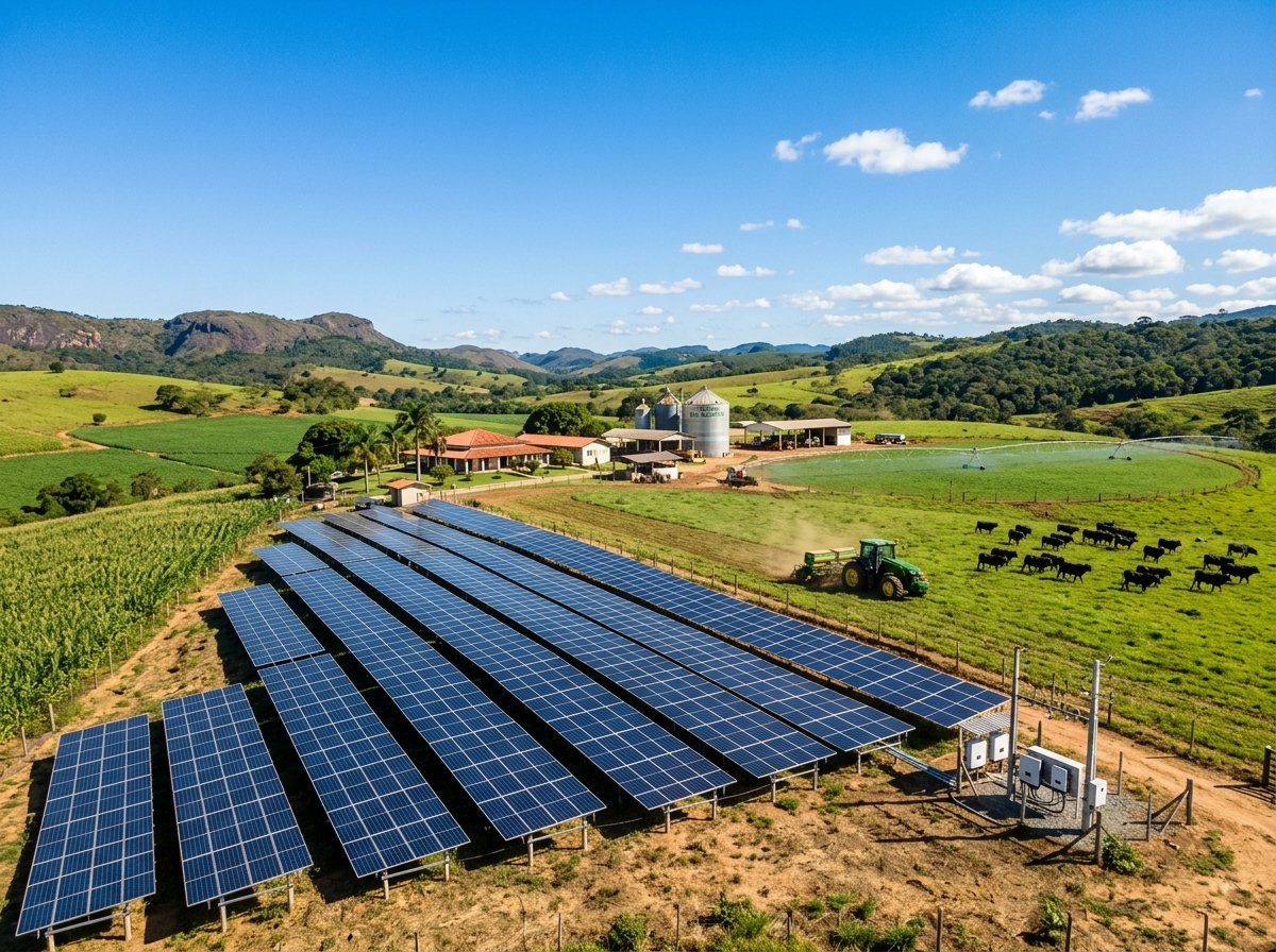 Energia Solar Rural em fazenda do agronegócio